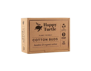 Happy Turtle – Organic Cotton & Bamboo Cotton Buds